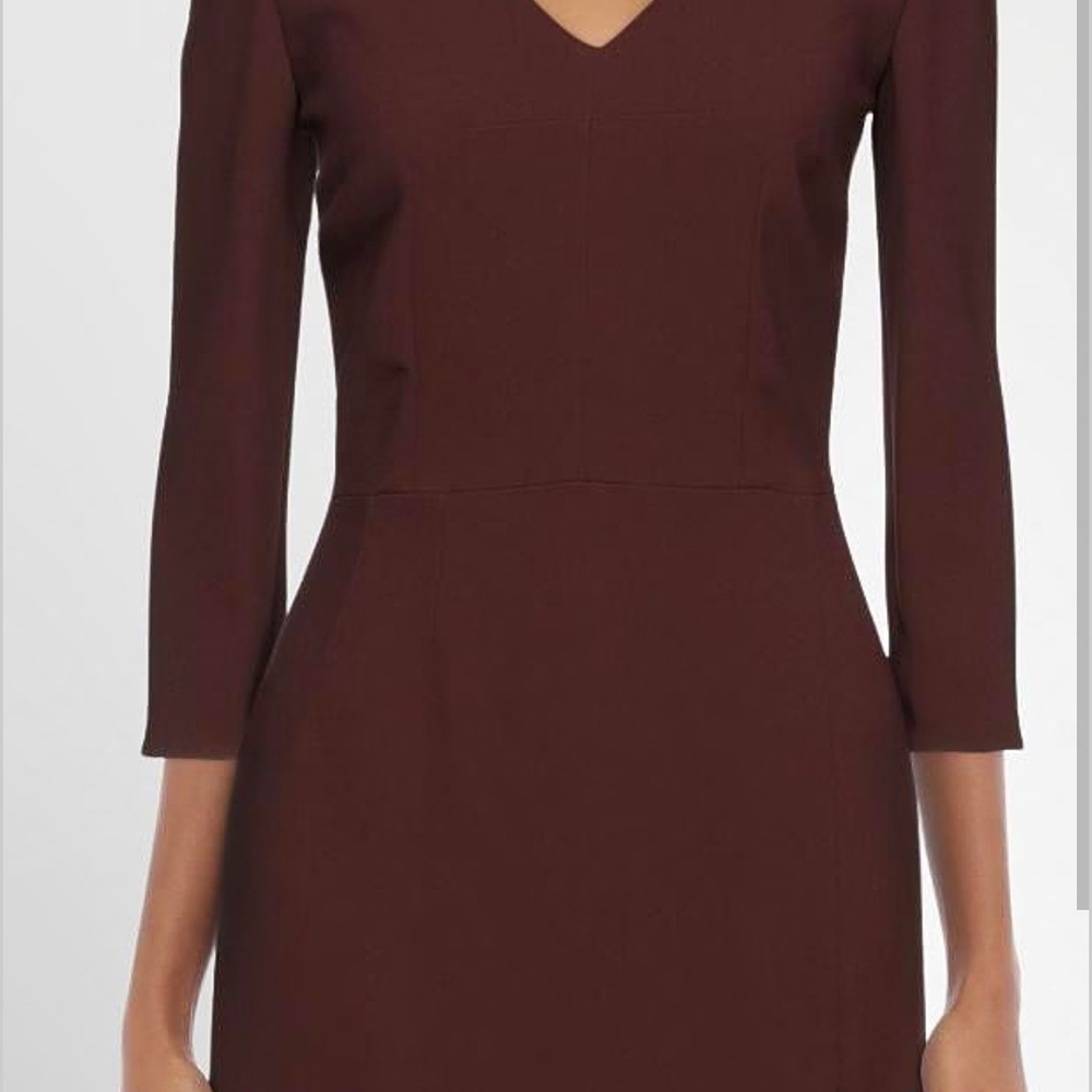 Dolce & Gabbana Rich Brown Long Sleeve Dress